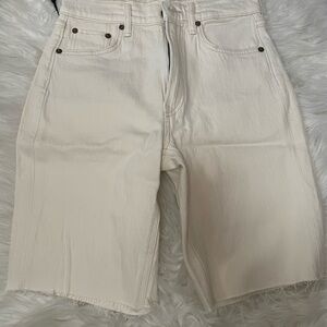 Rag & Bone Ivory Denim Shorts